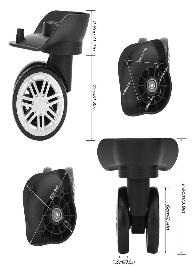 Moncer 1 Pair Luggage Suitcase Wheels, Universal Trunk Wheels Luggage Wheel Spare Part Mute Double Row Wheels for Luggage Suitcase Trolley - Image 2